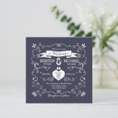 Boho Swirls (Changeable Background Color) Wedding (Staand voorkant)