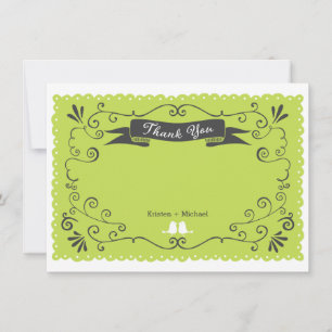 Boho Swirls, Curls, a Banner & Lovebird Wedding