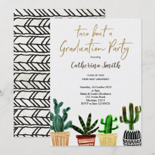 Boho Taco over een Mexicaanse Graduation Party Kaart