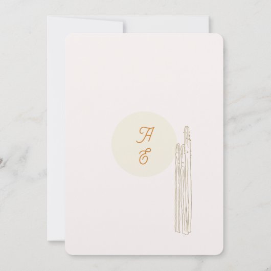 Boho Tan Ranch Invitations de mariage Mariage (Dos)