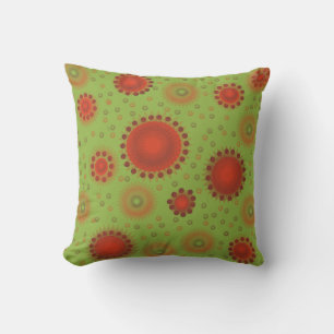 Boho Tangerine en Groen Amerikaanse MoJo Kussens