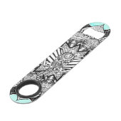 Boho Tangle Elephant en Hand Drawn Mandala Speed Flessenopener (Achterkant Gekanteld)