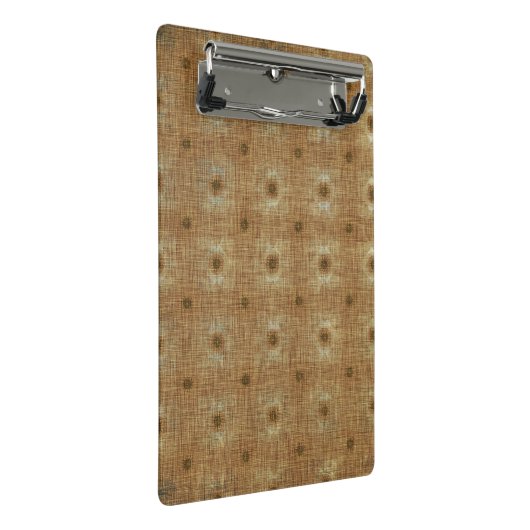 Boho Tapestry Pattern, Light Brown Mini Clipboard Mini Klembord (Schuin)