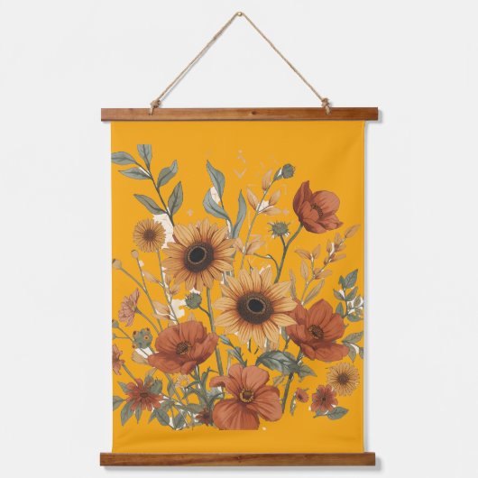 Boho Tapisserie florale - Tournesols (Recto)