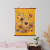 Boho Tapisserie florale - Tournesols (Chambre à coucher)