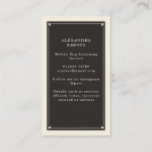 Boho Tarot Dog Groomer visitekaartje (Achterkant)