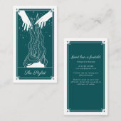 Boho Tarot Hair stylist Blauwgroen Visitekaartje (Voorkant / Achterkant)