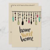 Boho Tassels Housewarming Party nodigt Kaart (Voorkant / Achterkant)