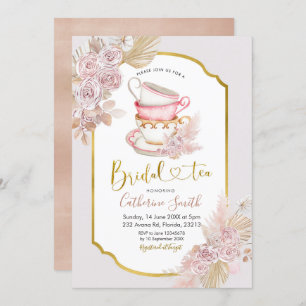 Boho Tea Party Bridal Shower Kaart
