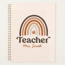 Boho Teacher Appreciation Modern Rainbow