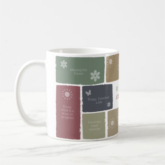 Boho Teacher Gift met affirmaties en plakboek Koffiemok (Links)