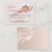 Boho Teapot Hydrangeas Donation in plaats van Gift Informatiekaartje (Voorkant / Achterkant)