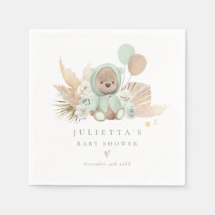 Boho Teddy Bear Baby shower Decoraties Servet