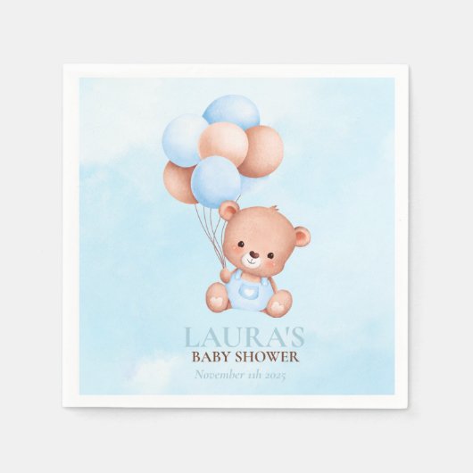 Boho Teddy Bear Baby shower Servet (Voorkant)