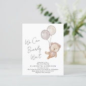 Boho Teddy Bear Balloons Baby shower (Staand voorkant)
