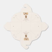 Boho Teddy Bear eerste verjaardagsfeestje Bedankdoosjes (Uitgevouwen)