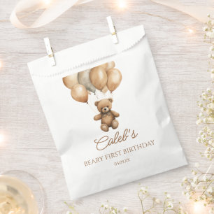 Boho Teddy Bear eerste verjaardagsfeestje Bedankzakje