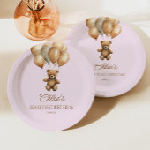 Boho Teddy Bear eerste verjaardagsfeestje Papieren Bordje