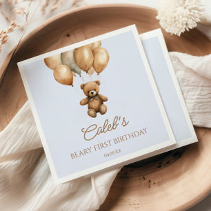 Boho Teddy Bear eerste verjaardagsfeestje Servet