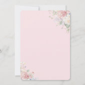 Boho Teddy Bear Girl Pink Bearly Wait Baby Shower Kaart (Achterkant)