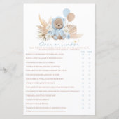 Boho Teddy bear over of onder Baby shower (Voorkant)