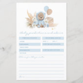 Boho Teddy Bear Prédictions Et Conseil Jeu Carte (Devant)