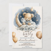Boho Teddy Bear we kunnen Baby shower afwachten Kaart (Voorkant)