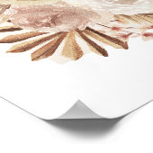 Boho Teddy Bear Welcome Baby shower Sign Poster (Hoek)