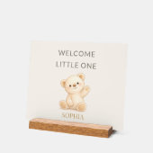 Boho Teddy Bear “Welcome Little One” Personalized (Angle)