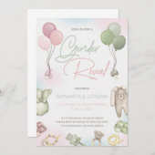 Boho Teddy Gender Release Card Kaart (Voorkant / Achterkant)