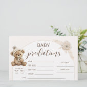 Boho teddy voorspelt het baby shower briefpapier (Staand voorkant)