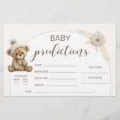 Boho teddy voorspelt het baby shower briefpapier (Voorkant)
