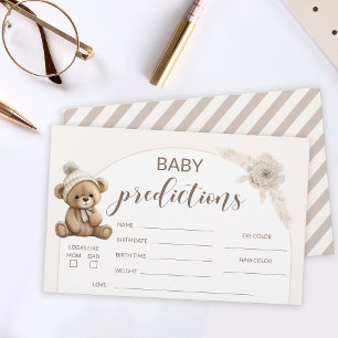 Boho teddybeer baby shower voorspellingen briefpapier
