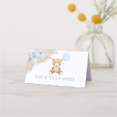 Boho Teddybeer Blauwe Ballon Voedseltenten (Voorkant)