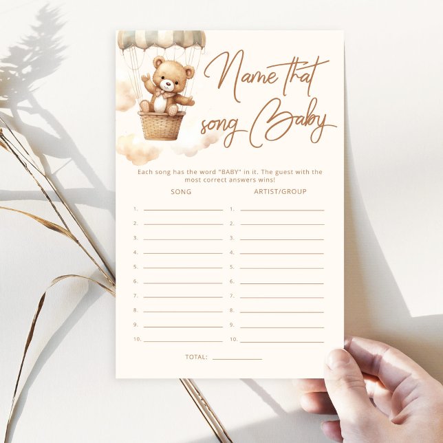 Boho Teddybeer Naam dat nummer baby shower spel (Creator heeft geüpload)