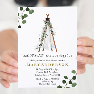 Boho Teepee Adventure Bridal doucheuitnodiging Kaart