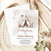 Boho Teepee Baby shower Invitation