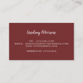 Boho Teepee Babysitter Cartes de visite (Dos)