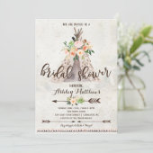Boho TeePee nuptiale invitation à la douche (Debout devant)