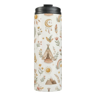Boho Teepee Woodland Avontuur Reizen Tumbler Thermosbeker