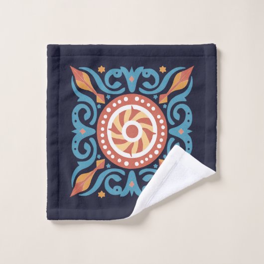 Boho Tegel Badhanddoek Set Bad Handdoek (Wasdoekje)