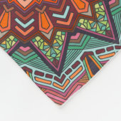 Boho tegels: kleurrijk patchwork naadloos patroon fleece deken (Hoek)