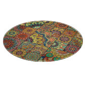 Boho tegels: kleurrijk patchwork naadloos patroon snijplank (Hoek)