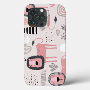 Boho tendance rose vert jaune Tough Coque