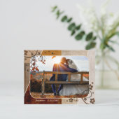 Boho Terra Cotta Wedding Foto Hartelijk dank Brief Briefkaart (Staand voorkant)