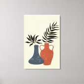 Boho Terracota Pots, met grote afwerking Canvas Afdruk (Voorkant)