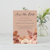 Boho Terracotta Aardetonen Botanische Opslag de Da Aankondiging (Staand voorkant)