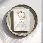 Boho Terracotta Aquarelle Faire-part de mariage