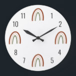 Boho Terracotta Arc-en-ciel Enfants Horloge murale<br><div class="desc">Nous ajoutons toujours de nouveaux designs chaque jour !</div>