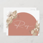 Boho Terracotta Arch Pampas Grass Detail Enclosure Briefkaart (Voorkant / Achterkant)